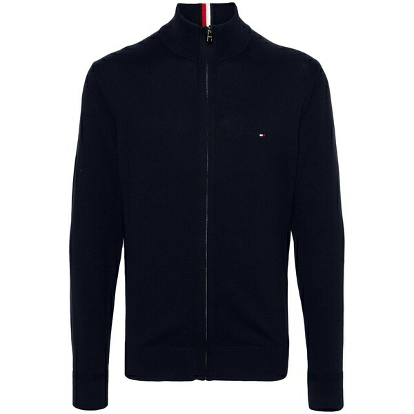 トミー ヒルフィガー メンズ 上衣＆上衣 アウター Logo-patch cotton-blend jacket  Blue メンズファッション-コート・ジャケット