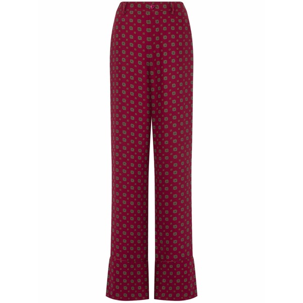 モスキーノ レディース カジュアルパンツ ボトムス Geometric-print trousers Red|asty