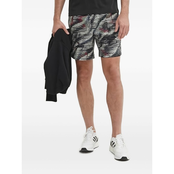 北の方人間の顔 メンズ 心地好いズボン下 ボトムス Printed shorts Black メンズファッション-ズボン・パンツ
