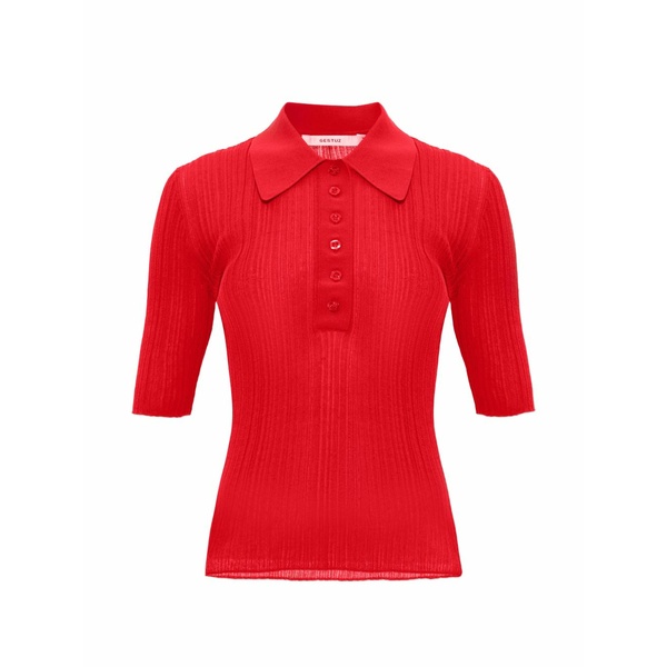 ゲタス レディース スポーツシャツ トップス Gzclene polo shirt Red