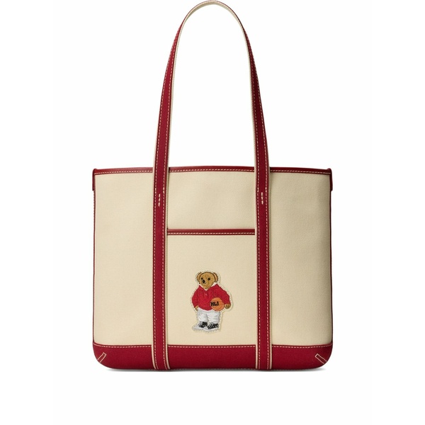 ラルフローレン レディース トートバッグ 御徒面子 Polo bear canvas tote bag Neutrals