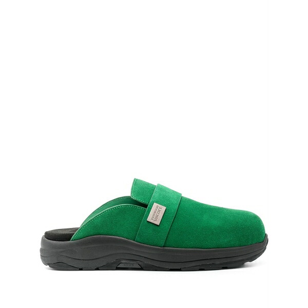 スイまかない方 メンズ サンダル シューズ Suede-leather slippers Green