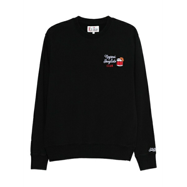 エムシーツーセイントバース メンズ パーカー・スウェットシャツ アウター Soho n light crew-neck sweatshirt Black｜asty
