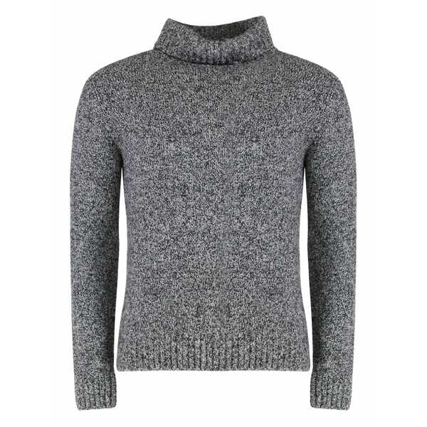 ムーレー メンズ 編み物\u0026プルオーバー アウター Turtleneck speckled sweater Grey