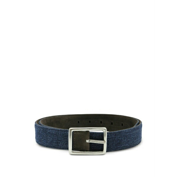 ムーレー メンズ 胴締め 佩び物 Rectangular-buckle belt Blue