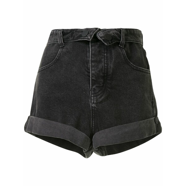 ハクーラ レディース 心地好いズボン下 ボトムス Fold denim shorts Black