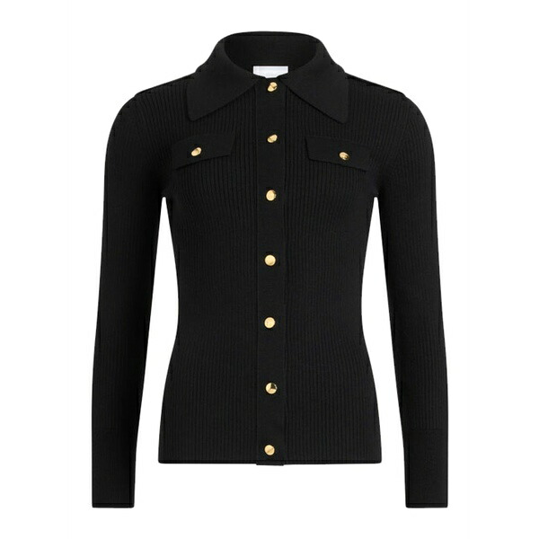 ジャンパトゥ レディース ジレー アウター Ribbed wool cardigan Black