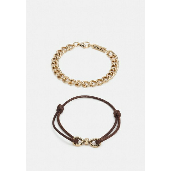 2244円 夏セール開催中 アイコンブランド メンズ ブレスレット バングル アンクレット アクセサリー Reunion Cord And Chain Combo 2 Pack Bracelet Brown