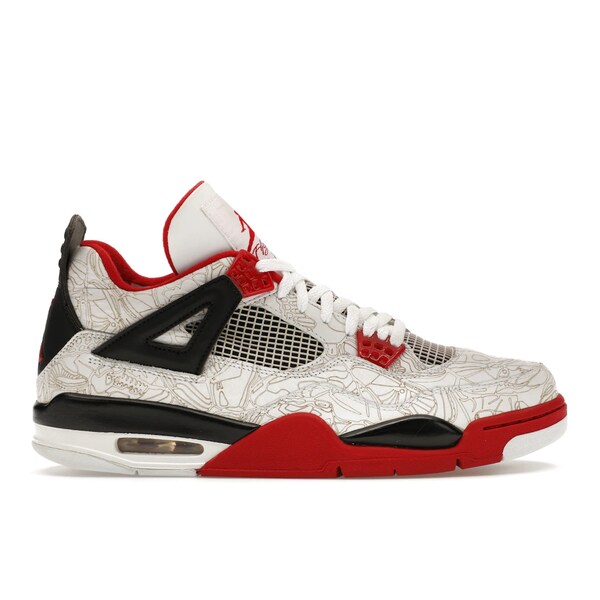 Jordan ジョーダン メンズ スニーカー  【Jordan 4 Retro White Laser】  大きさ US_M_14 White/Varsity Red-Black Laser