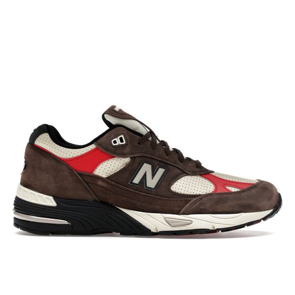 New Balance ニュー平衡にする メンズ スニーカー  【New Balance 991 MiUK Aim Leon Dore Chocolate】  大いさ US_8.5(26.5糎) Chocolate/Red スニーカー-靴