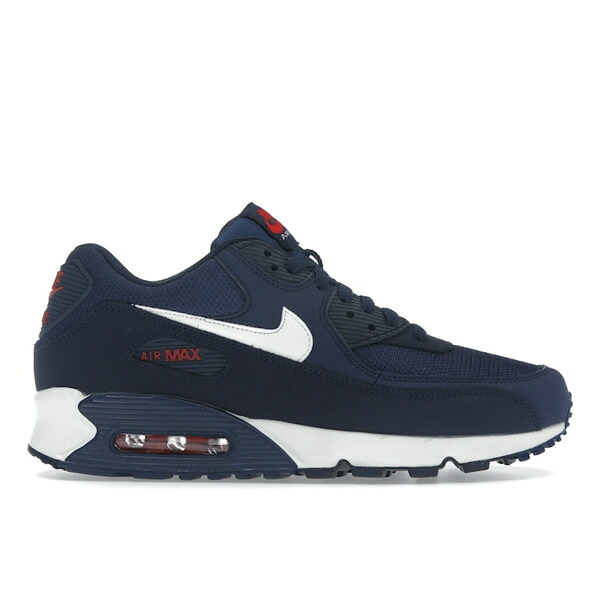 Nike ナイキ メンズ スニーカー  【Nike Air Max 90 Midnight Navy University Red White】  大いさ US_9(27.0糎) Midnight Navy/University Red-Obsidian-White