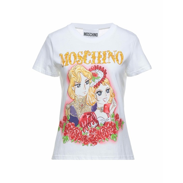 【送料無料】 モスキーノ レディース Tシャツ トップス T-shirts White｜asty 28,980円