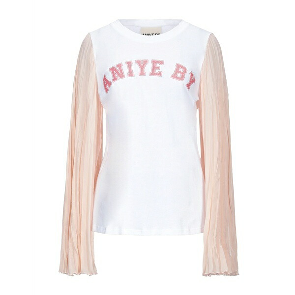【送料無料】 アニエバイ レディース Tシャツ トップス T-shirts White｜asty