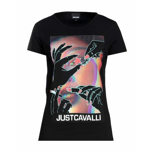 【送料無料】 ロベルトカヴァリ レディース Tシャツ トップス T-shirts Black