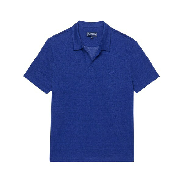 ヴィルブレクイン メンズ Tシャツ トップス Linen jersey t-shirt Blue｜asty