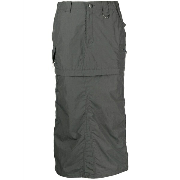 ゴエンジェイ レディース スカート ボトムス Detachable-panel cargo skirt Grey|asty