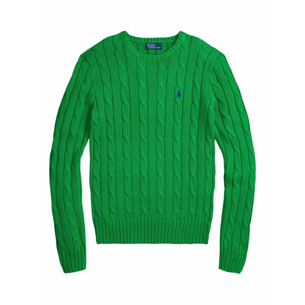 ラルフローレン レディース 編み物\u0026スウェーター アウター Cable-knit sweater Green