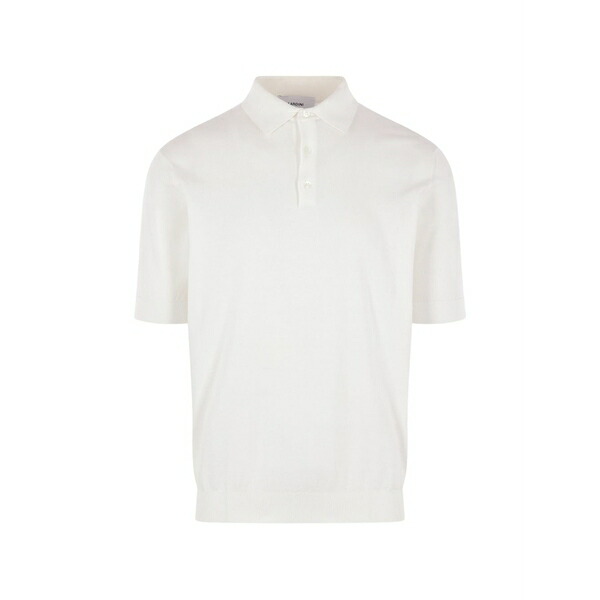 ラルディーニ メンズ ポロシャツ トップス Buttoned polo shirt White｜asty