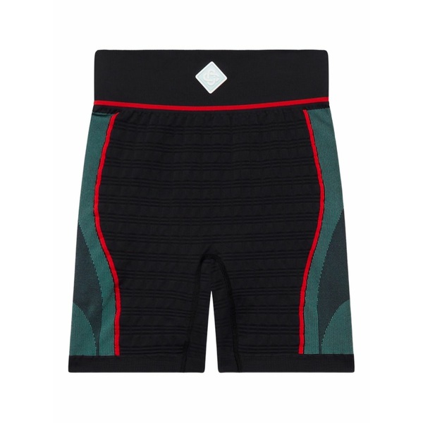 カサブランカ レディース カジュアルパンツ ボトムス Ribbed panelled cycling shorts Black