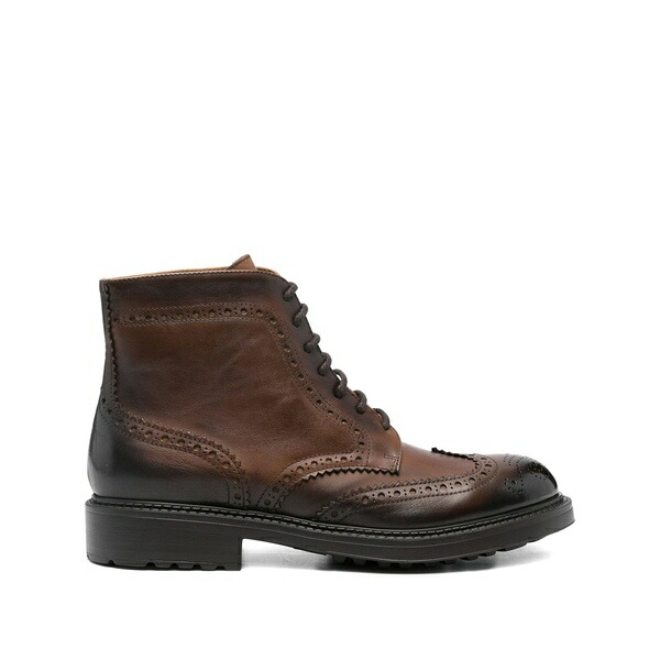 ドンカルズ メンズ ブーツ シューズ Lace-up brogue boots Brown