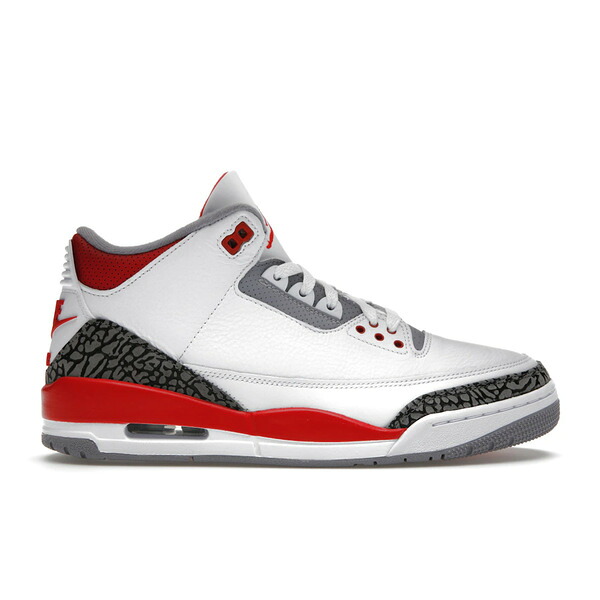 Jordan ジョーダン メンズ スニーカー  【Jordan 3 Retro Fire Red (2022)】  大きさ US_10(28.0糎) White/Fire Red/Cement Grey/Black