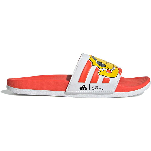 adidas アディダス レディース スニーカー 【adidas Adilette Comfort Slide The Simpsons Lisa (Women's)】 サイズ US_5(22.0cm) Cloud White/Cloud White/Core Black｜asty