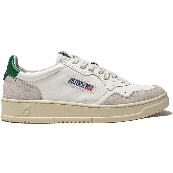 Autry オートリー メンズ スニーカー  【Autry Medalist Leather Low White Amazon Beige】  大きさ EU_46(31.0糎) White/Amazon/Beige