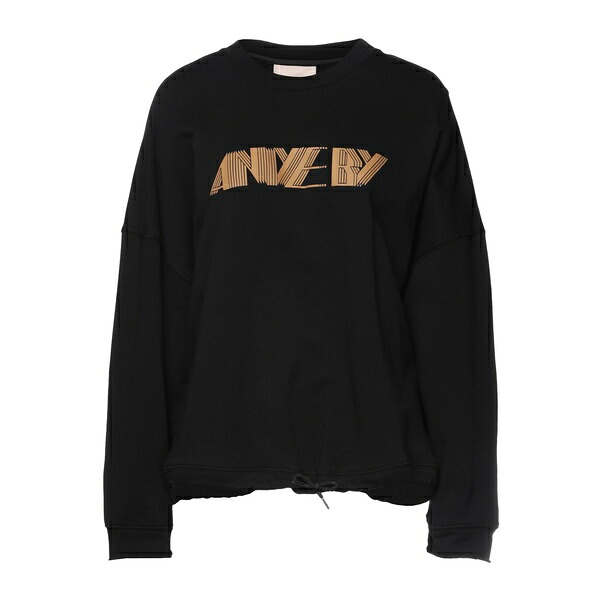 【貨物輸送無料】 アニエバイ レディース パーカー・スウェットシャツ アウター Sweatshirts Black レディースファッション-スウェット・トレーナー-トップス
