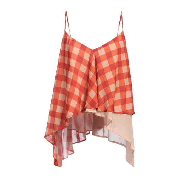 【送料無料】 セミクチュール レディース Tシャツ トップス Tops Red