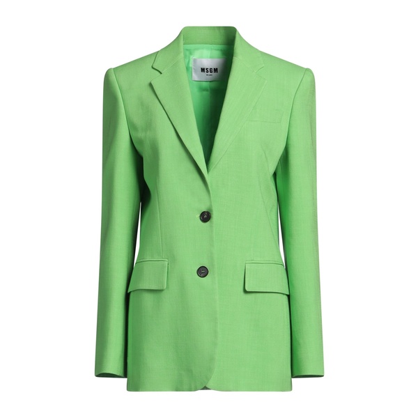 【送料無料】 エムエスジイエム レディース ジャケット&ブルゾン アウター Blazers Green|asty