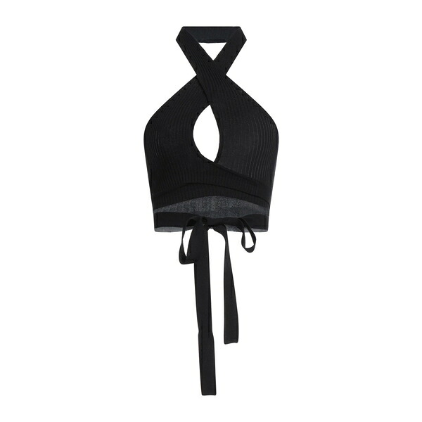 【送料無料】 エムエスジイエム レディース Tシャツ トップス Tops Black｜asty