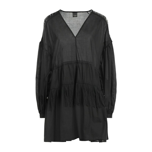 【送料無料】 ピンコ レディース ワンピース トップス Mini dresses Black