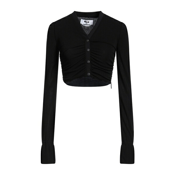 【送料無料】 エムエスジイエム レディース Tシャツ トップス Tops Black