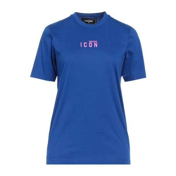 【送料無料】 ディースクエアード レディース Tシャツ トップス T-shirts Blue|asty