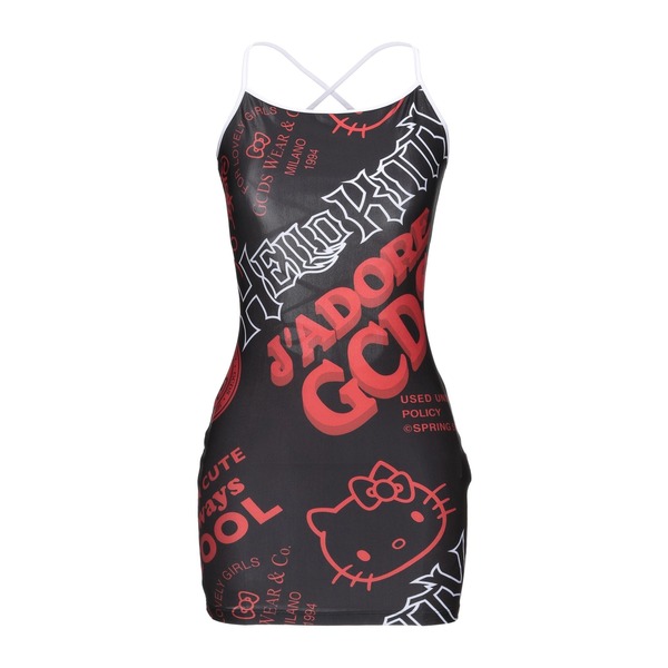 【送料無料】 ジーシーディーエス レディース ワンピース トップス Mini dresses Black