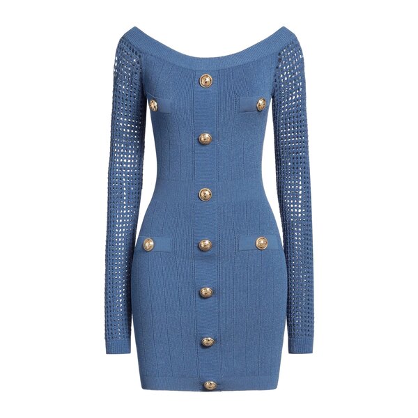 【送料無料】 バルマン レディース ワンピース トップス Mini dresses Blue