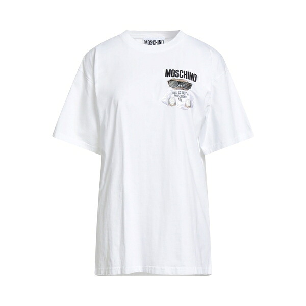 【送料無料】 モスキーノ レディース Tシャツ トップス T-shirts White
