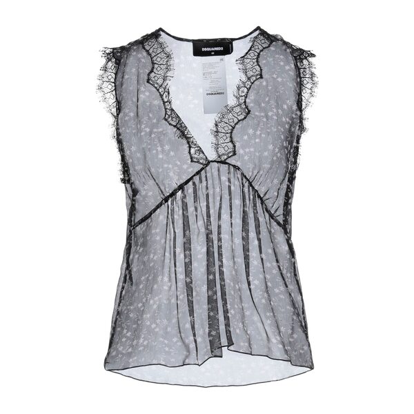 【送料無料】 ディースクエアード レディース Tシャツ トップス Tops Black