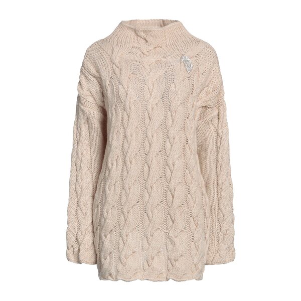 【送料無料】 ピンク メモリーズ レディース ニット\u0026セーター アウター Turtlenecks Beige