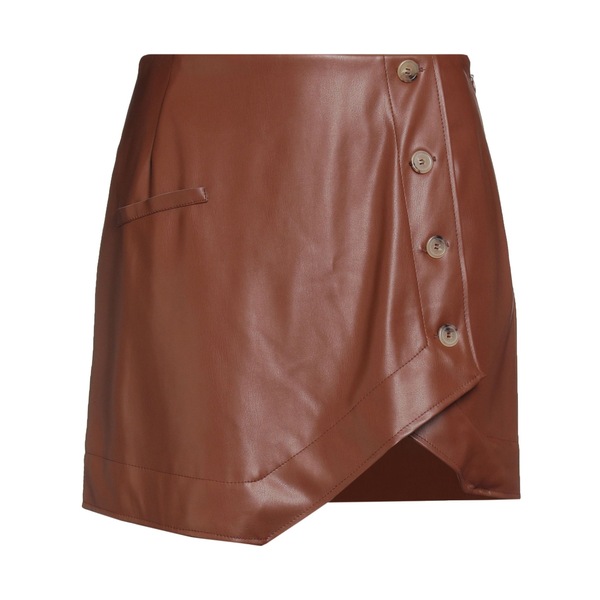 【貨物輸送無料】 ジジル レディース スコート ボトムス Mini skirts Brown レディースファッション-ボトムス