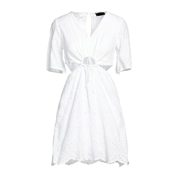 【送料無料】 アンゲラメレミラノ レディース ワンピース トップス Mini dresses White