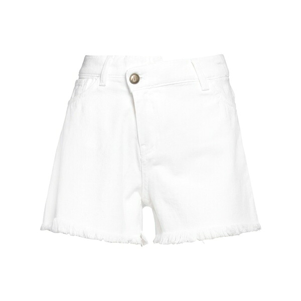 【送料無料】 アニエバイ レディース デニムパンツ ボトムス Denim shorts White