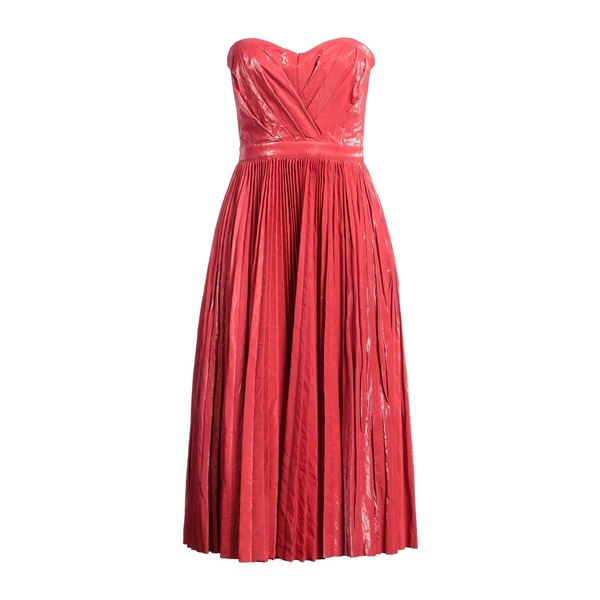 【送料無料】 エリザベスフランキ レディース ワンピース トップス Midi dresses Red|asty