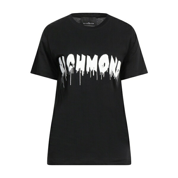 【送料無料】 ジョン リッチモンド レディース Tシャツ トップス T-shirts Black|asty