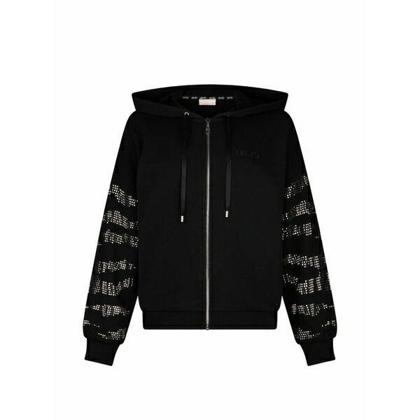 リュージョー レディース パーカー・スウェットシャツ アウター Appliqu茫漏-detail hoodie Black