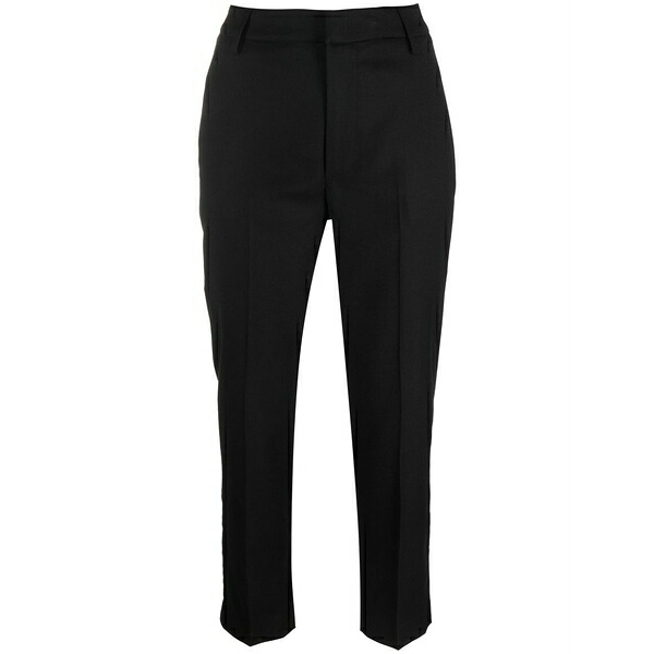 ドンダップ レディース カジュアルパンツ ボトムス Low-rise tailored cropped trousers Black|asty