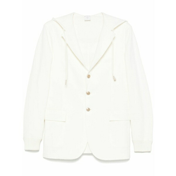 イレブンティ メンズ ジャケット&ブルゾン アウター Hooded blazer White|asty