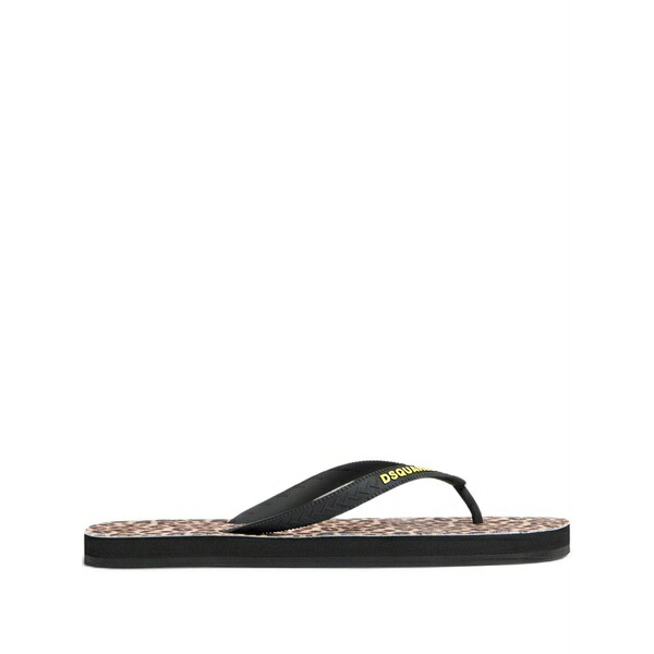 ディースクエアード メンズ サンダル シューズ Wild2 leopard print flip flops Brown