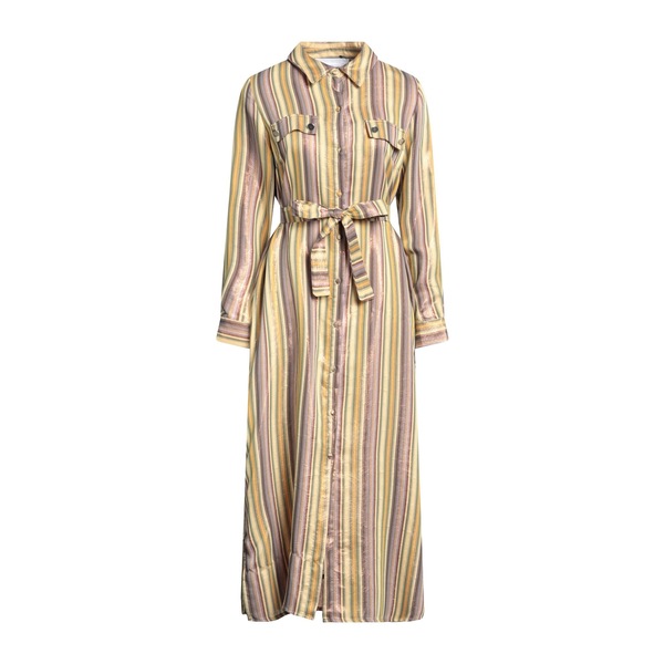 【送料無料】 ブランドユニーク レディース ワンピース トップス Midi dresses Yellow