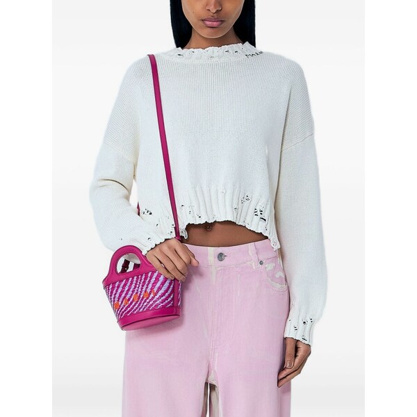 マルニ レディース 編み物\u0026スウェーター アウター Ribbed-knit sweater Neutrals